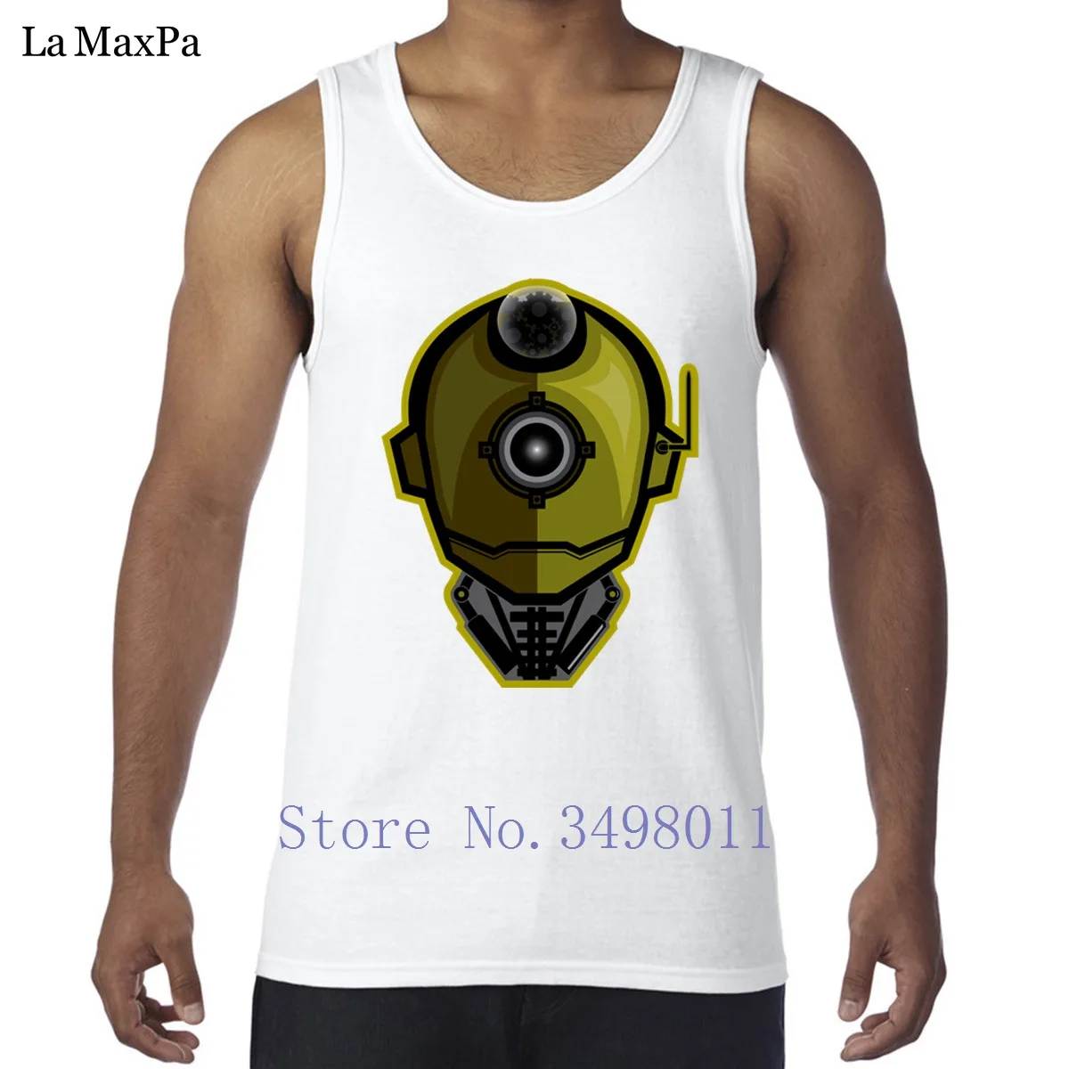 Personality Family Steam Punk Bot Tank tops men singlets Casual Vest Sleeveless family Fitted O-Neck Graphic | Мужская одежда