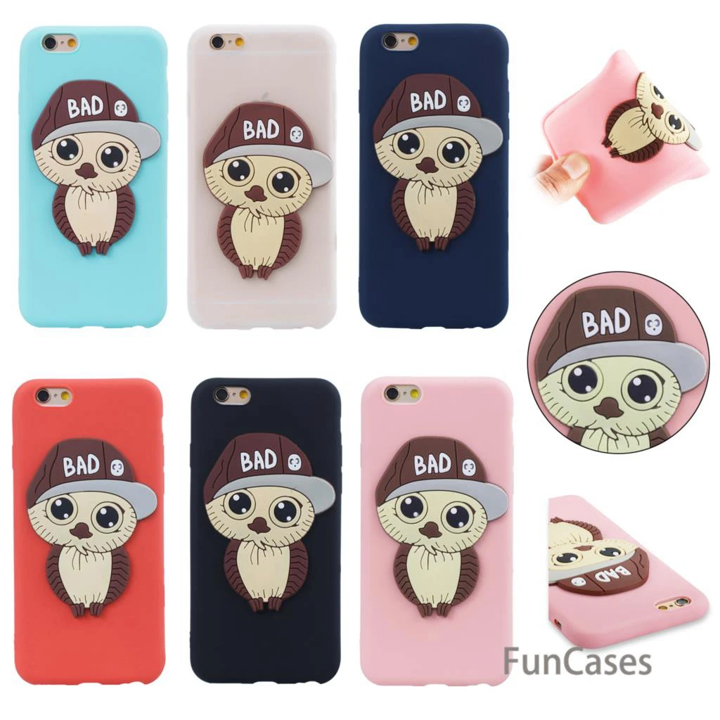 Классный чехол Сова СПС Funda iPhone 6 Plus Мягкая силиконовая задняя крышка для телефона