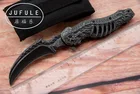 Складной нож JUFULE С флиппером, лезвие 9Cr18MoV, ручка 440C, кухонный нож для кемпинга, охоты, повседневный инструмент