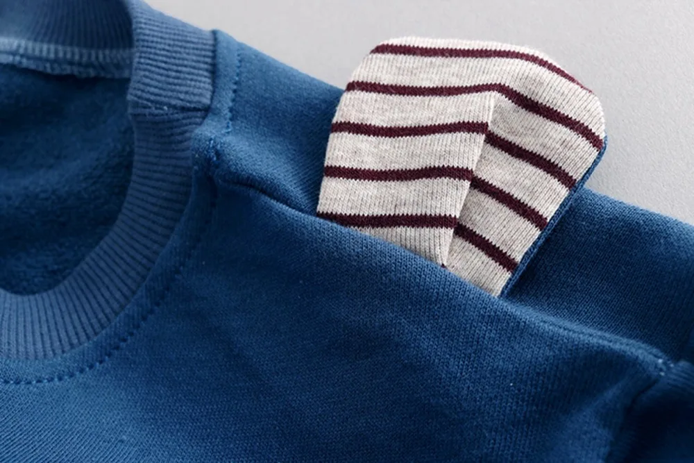 2019 Spring Baby Cotton Sets Bear Ear Sweatshirts + Casual Pants Kids Boys 2 Pcs Costumes Infant Tracks Roupas |