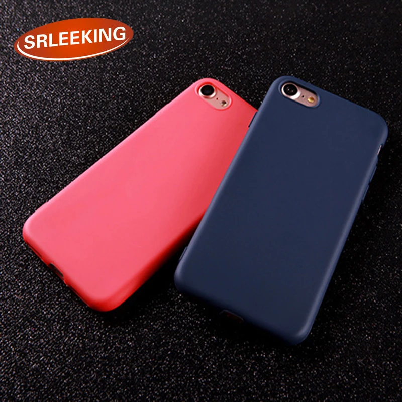 SRLEEKING чехол для iPhone 7 защитный карамельный цвет 5 5S 6 6plus 7plus iphone X | Мобильные