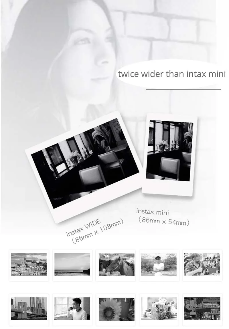 10-50 листов для Fujifilm Instax WIDE Film Фотобумага монохромный для цифровой фотокамеры Fuji Instax WIDE 210 200 300 100 500AF пленка глянцевая фотобумага для Камера