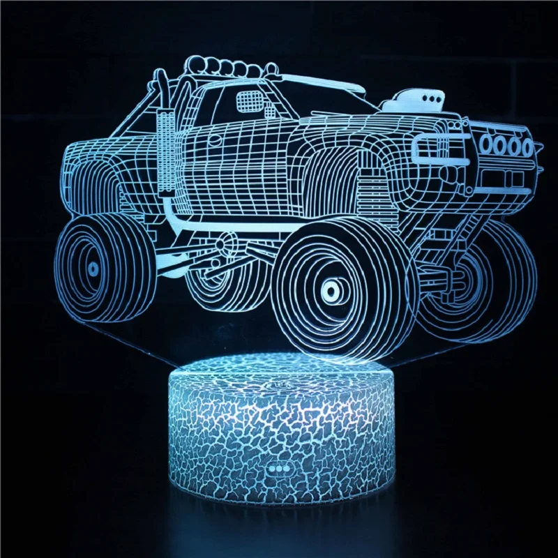 Экскаваторный 3d светильник с дистанционным управлением питание от USB и