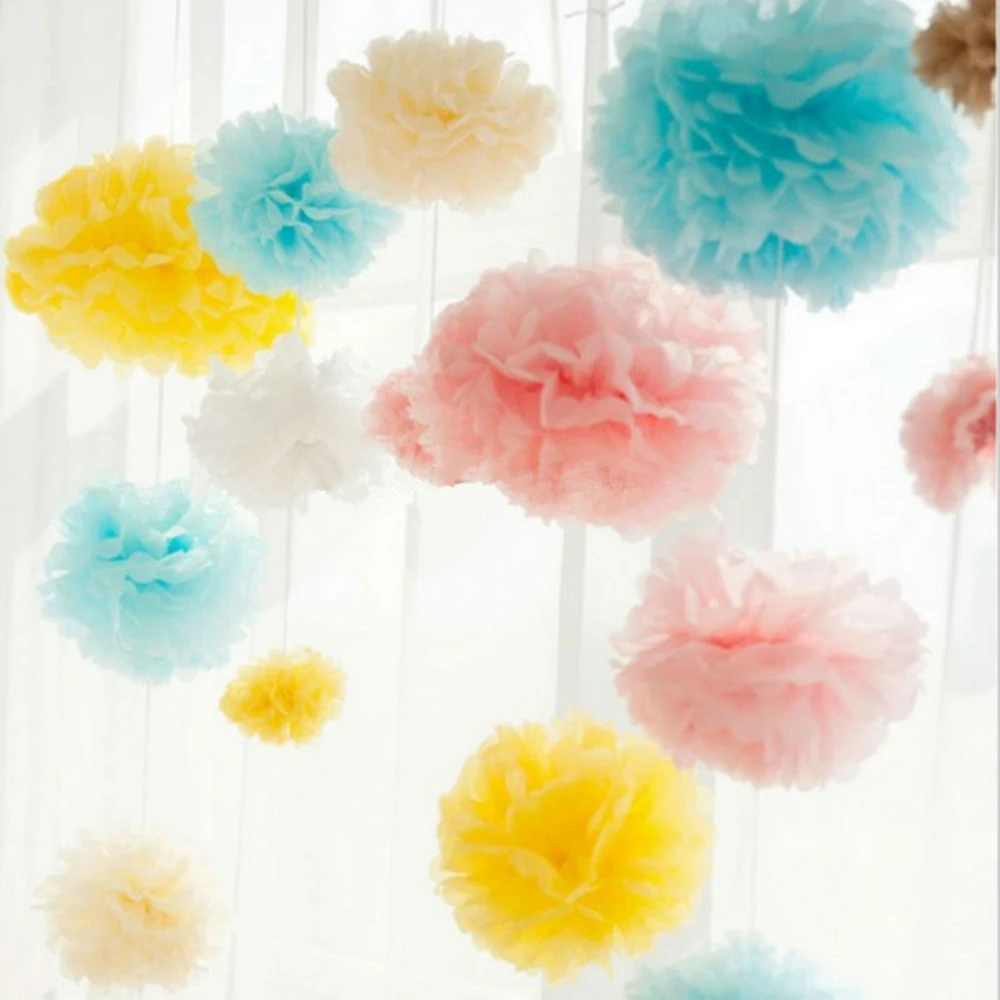 Горячая продажа папиросная бумага Pom Poms 20 шт./лот см Свадебная вечеринка Декор