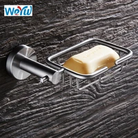 weyuu 304 stainless steel soap basket wire drawing holder soap dish wall mounted soap basket holder bathroom accessories