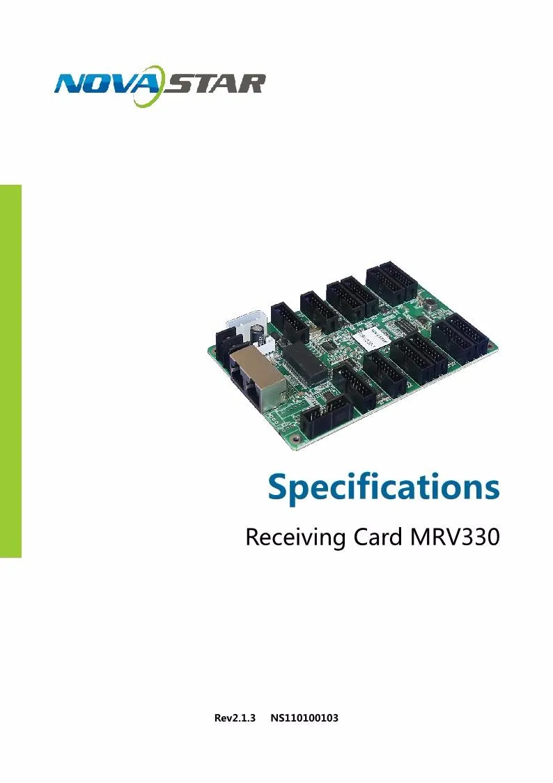 Novastar MRV330-1 светодиодный карты получения MRV330 Разрешение: 256*256 соответствуют CE-EMC ЕС и RoHS