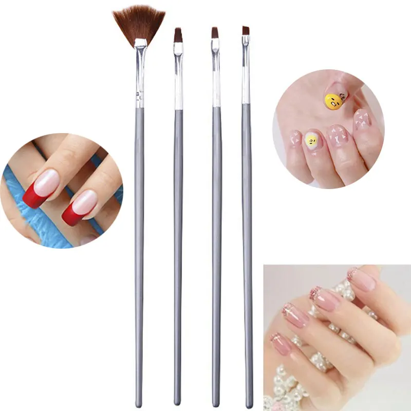 3 шт/4 шт кисти для дизайна ногтей маникюрный набор градиентная кисть Гелевая
