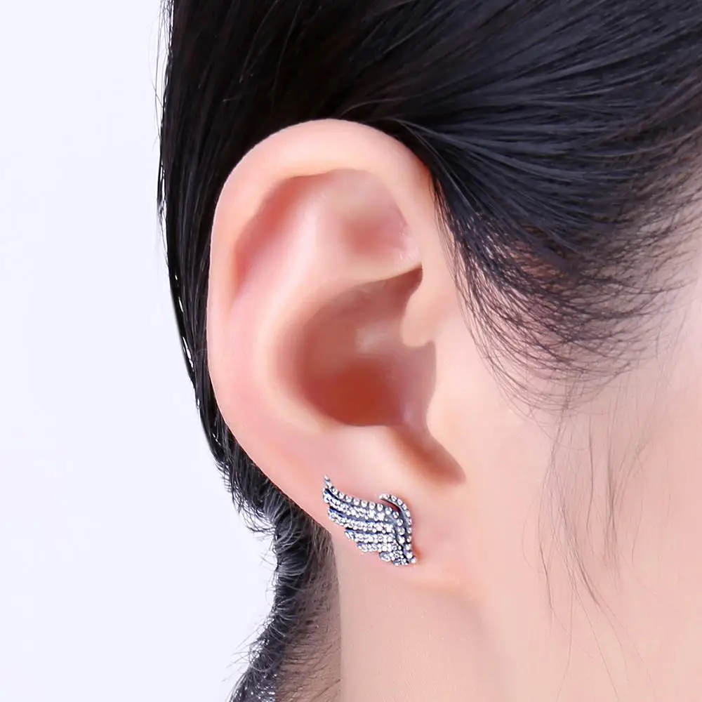 Jewelrypalace стерлингового серебра 925 блеск Крылья ангела серьги стержня Модные