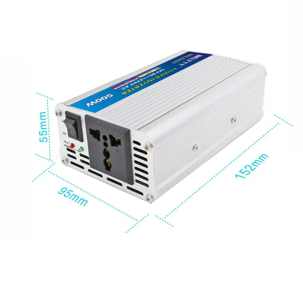 Автомобильный 500 Вт Инвертор 12 В/24 В к AC 110/220 вольт USB модифицированный