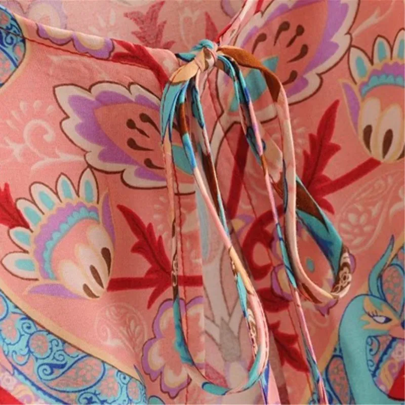 Для женщин Boho костюмы баски Топ хлопковая рубашка кардиган Блузка Лето