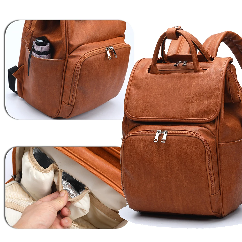 Рюкзак для подгузников из искусственной кожи дорожные сумки с вешалкой коляски |