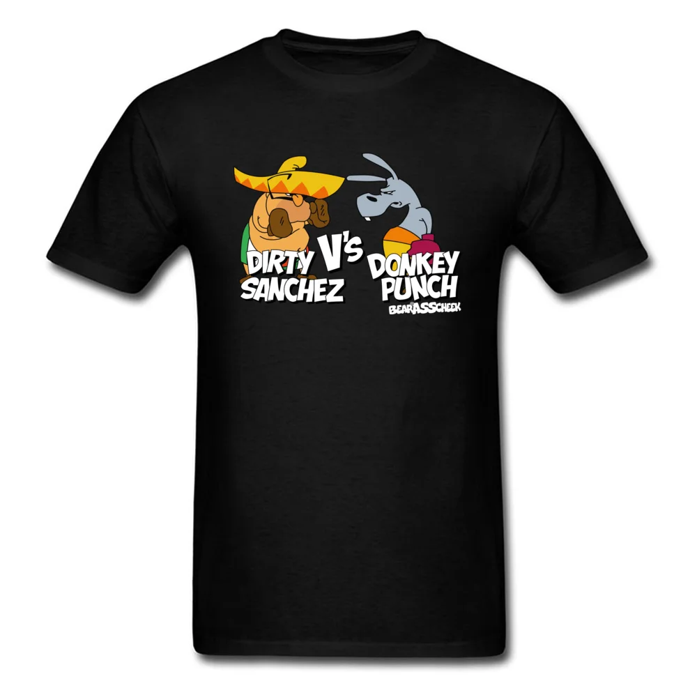 2018 Нежная мужская футболка с принтом Lovin Donkey Boxer Punch забавная черная коротким