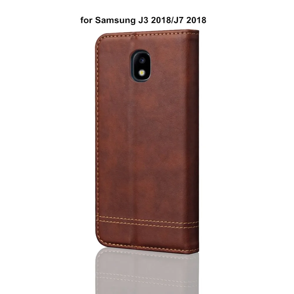Чехол YeeSite для Samsung Galaxy J3 2018 J7 J8 флип кошелек из искусственной кожи чехол с