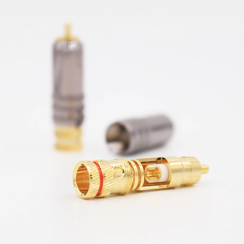 4 шт. Hi-End аудио WBT-0152 Позолоченные RCA запирающие Вилки аудио, видео разъемы