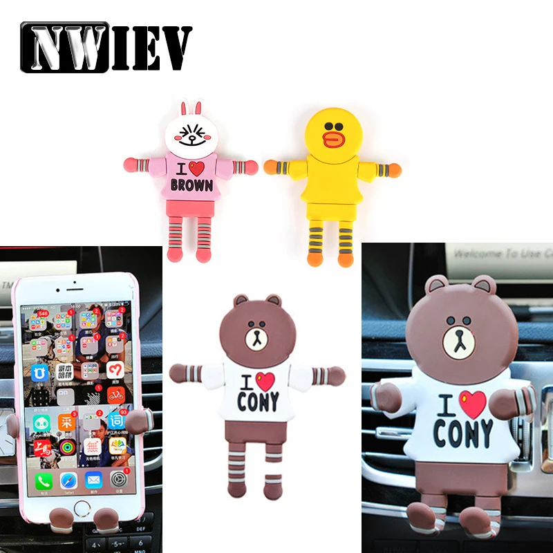 NWIEV Car-styling Cartoon Foldable Phone holder For BMW E46 E39 E60 E90 E36 F30 F10 X5 E53 E34 E30 Mini Cooper Lada Accessories |