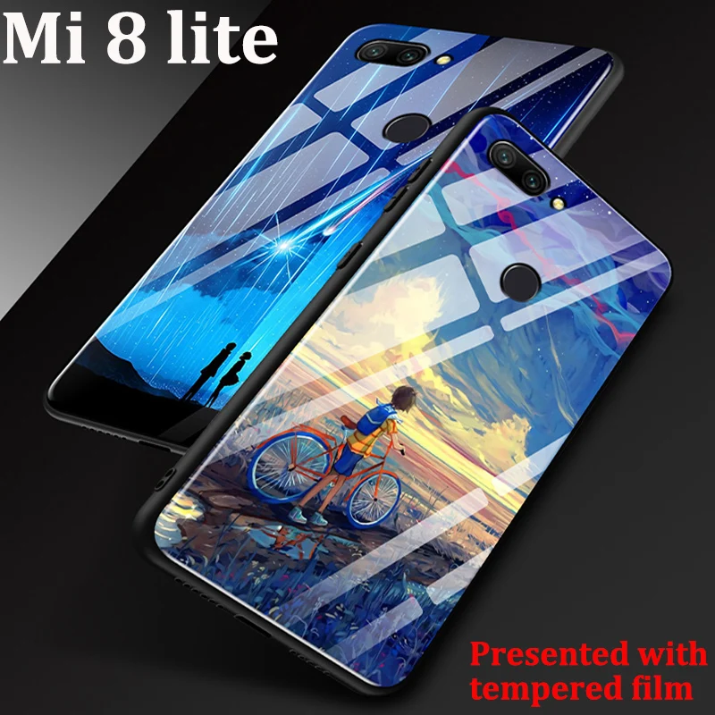 Новый оригинальный для Xiaomi Mi 8 Lite мобильный чехол телефона закаленное стекло