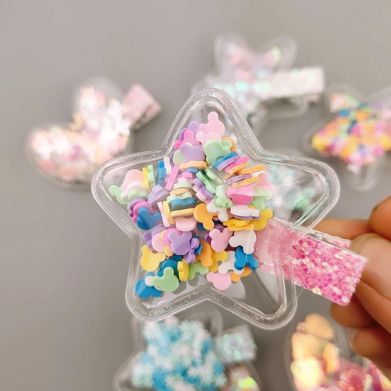 1 шт. заколки для волос с конфетами и звездами милые пластиковые принцесс Детские