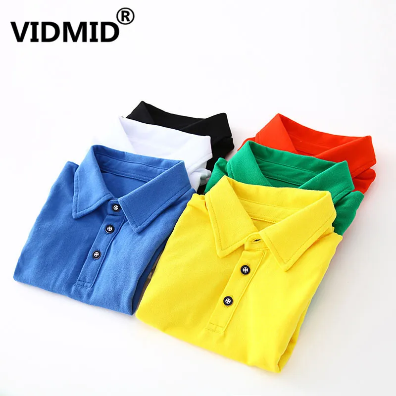 VIDMID Kids Girls solid Tees clothes Baby Boys Cotton Tops Tees Clothes Children Clothing short sleeve T-shirts clothing 4018 42
