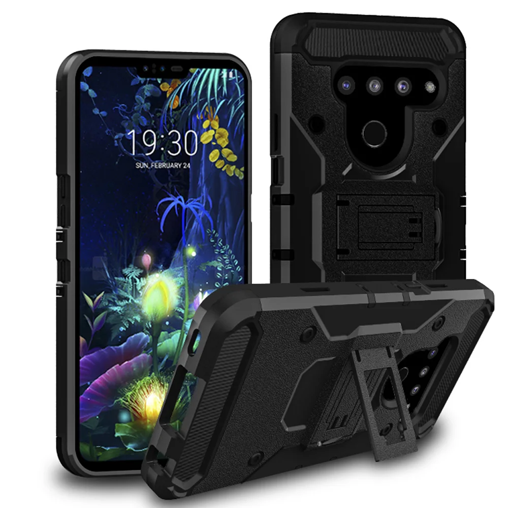 

For LG G8 ThinQ Heavy Duty Armor Case Belt Clip Holster Shockproof Cover For LG V50/LG K40 Heavy Duty Protection Kickstand case