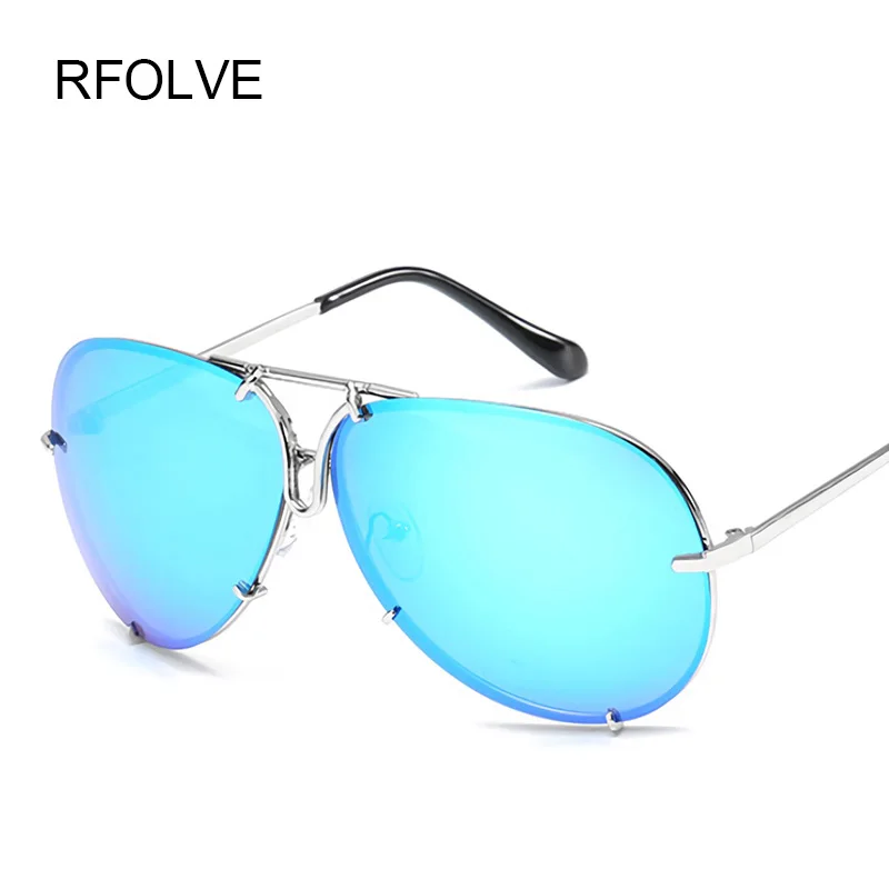 Женские солнцезащитные очки RFOLVE в ретро стиле ультралегкие из сплава с оправой