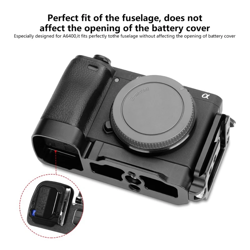 R006 для Sony A6400 Vlog Quick Release L Plate вертикальный кронштейн держатель рукоятка с холодным