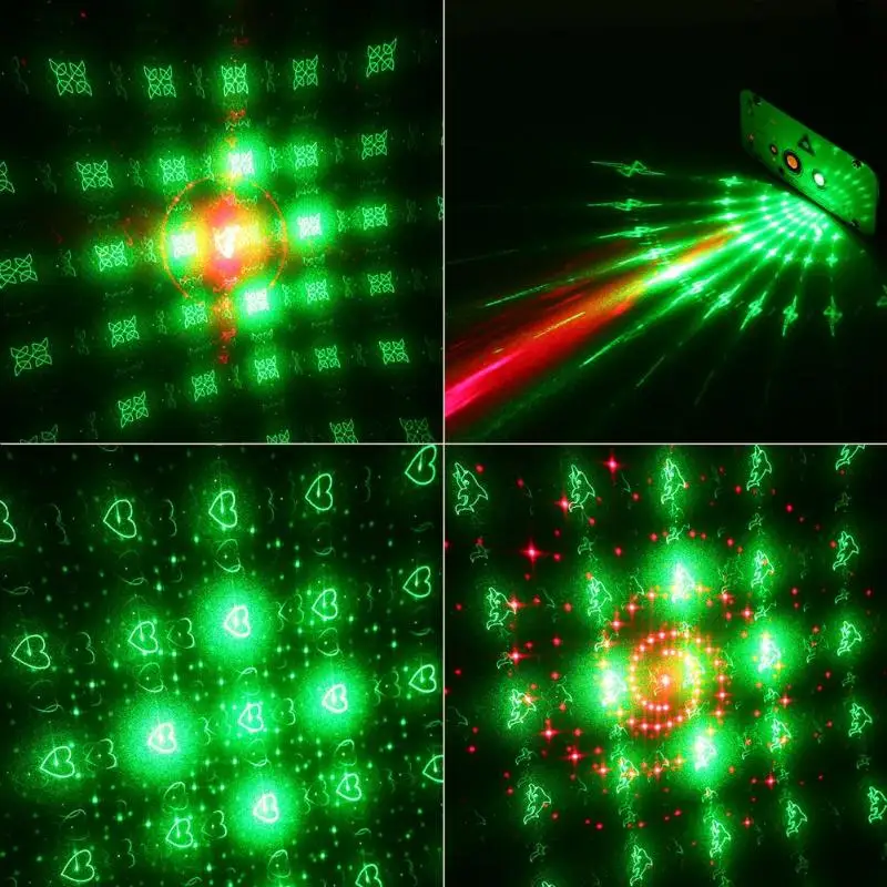 Мини светодиодный лазерный RGB проектор светильник DJ DMX ДИСКО Звуковое управление красочное освещение сцены Эффект вечерние KYV музыка Par лампа поворот