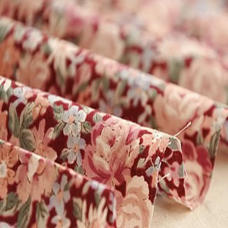 Красивая хлопчатобумажная Поплиновая ткань с цветочным принтом 50x140 см 5 цветов