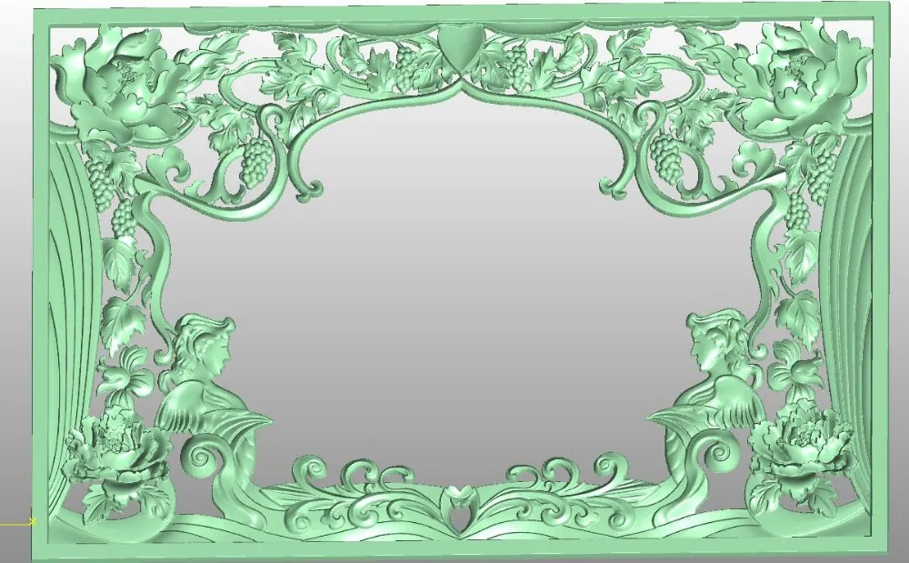 Рамка 3D модель в формате STL ЧПУ резьба гравировальный маршрутизатор рельефный