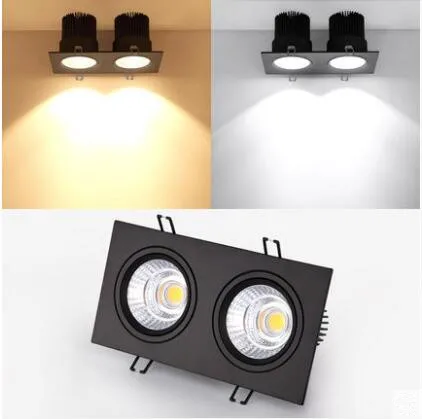 20 штук энергосбережения встраиваемые двойной светодиодный затемнения черный