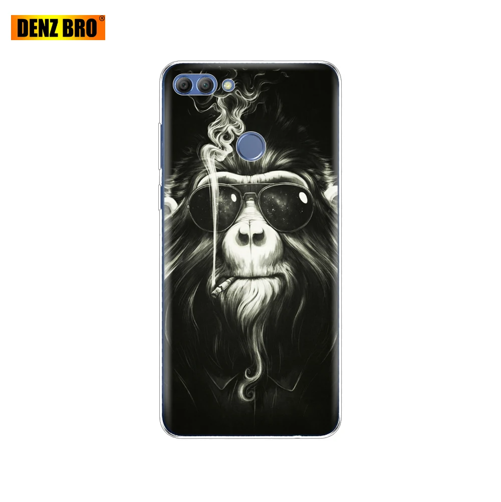 61885 Чехол для huawei P smart Enjoy 7 S, Мягкий ТПУ силиконовый чехол на заднюю панель, чехол для телефона 360, полный защитный прозрачный чехол с рисунком, бампер - Цвет: 61885