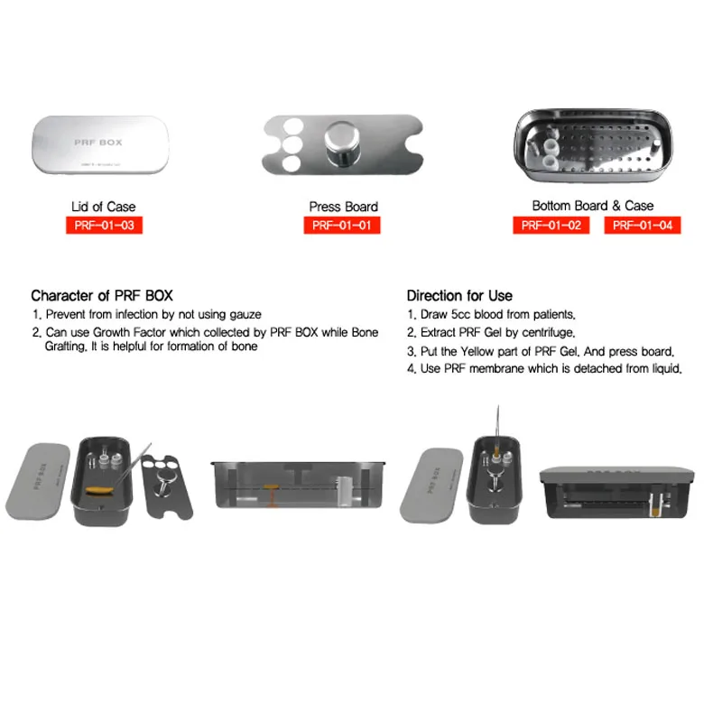 Корейский пластинчатый ящик/Чехол PRF/коробка PRF для зубных