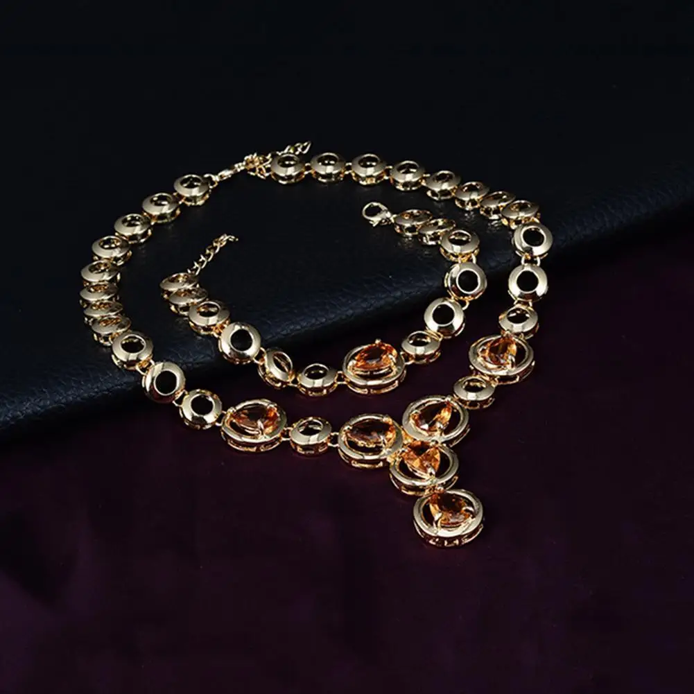 4 шт роскошный индийский дизайн Свадебный комплект ювелирных изделий для невесты