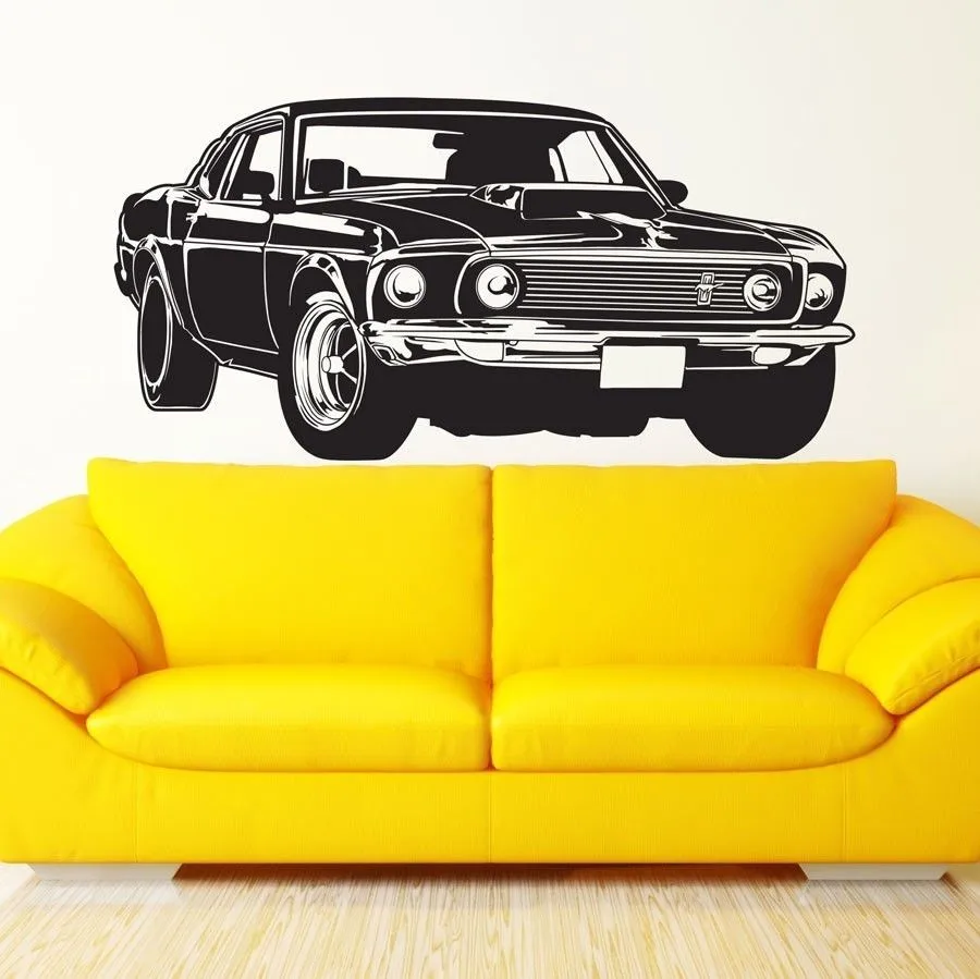 Shelby GT Ford Mustang мышечная Гоночная машина наклейка на стену художественная декоративная наклейка виниловая наклейка на стену s Настенные обои D248