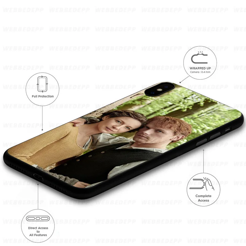WEBBEDEPP Jamie Fraser Outlander Soft Silicone Case for iPhone 11 Pro Xr Xs Max X or 10 8 7 6 6S Plus 5 5S SE |