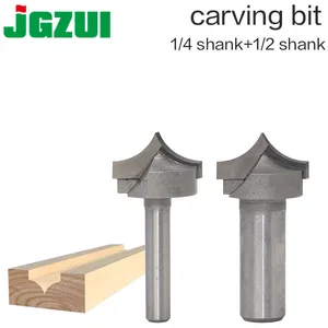 Фреза деревообрабатывающая с хвостовиком 14 дюйма, 1 шт., с двойным фреза для отделки кромки, для твердосплавных гравировальных инструментов по дереву