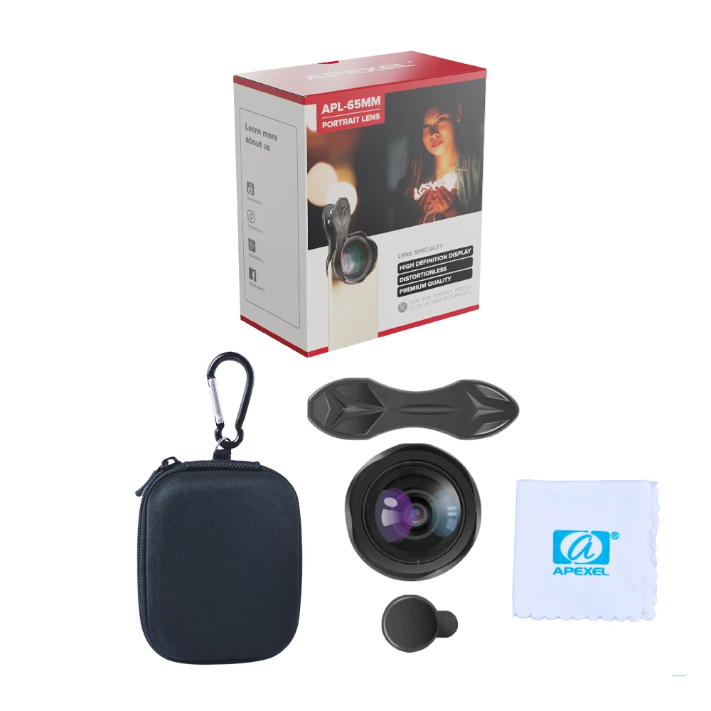 Универсальный зум объектив APEXEL для телефона 3x 65 мм iPhone 7 8 Plus Samsung|lens for iphone|phone lenszoom
