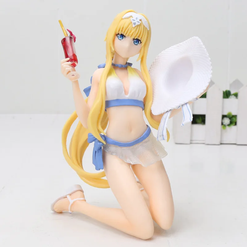 EXQ фигурка аниме Sword Art Online Yuuki Asuna Kirigaya Kazuto SAO Kirito купальник Ver. hot Girl ПВХ фигурка игрушка