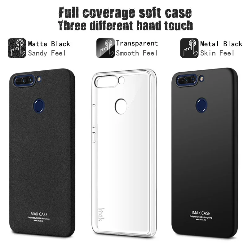 IMAK for Huawei Honor8 Pro TPU Cases with Anti-explosion Screen Film Honor 8 / V9 - Metal Black |