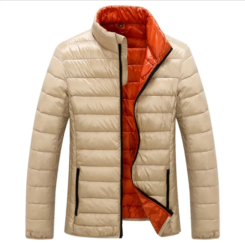 Мужской осенью и зимой пальто легкий Duck Solid стеганые куртки Для мужчин OvercoatsCasual