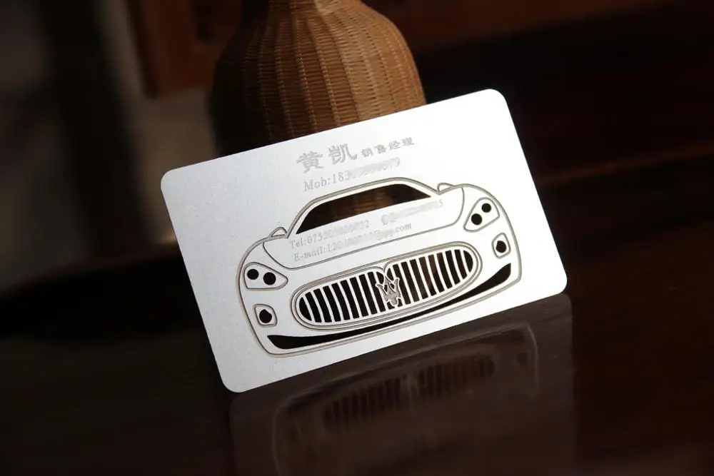 Металлические Карты VIP нержавеющая сталь матовый металл бизнес card7 | Канцтовары