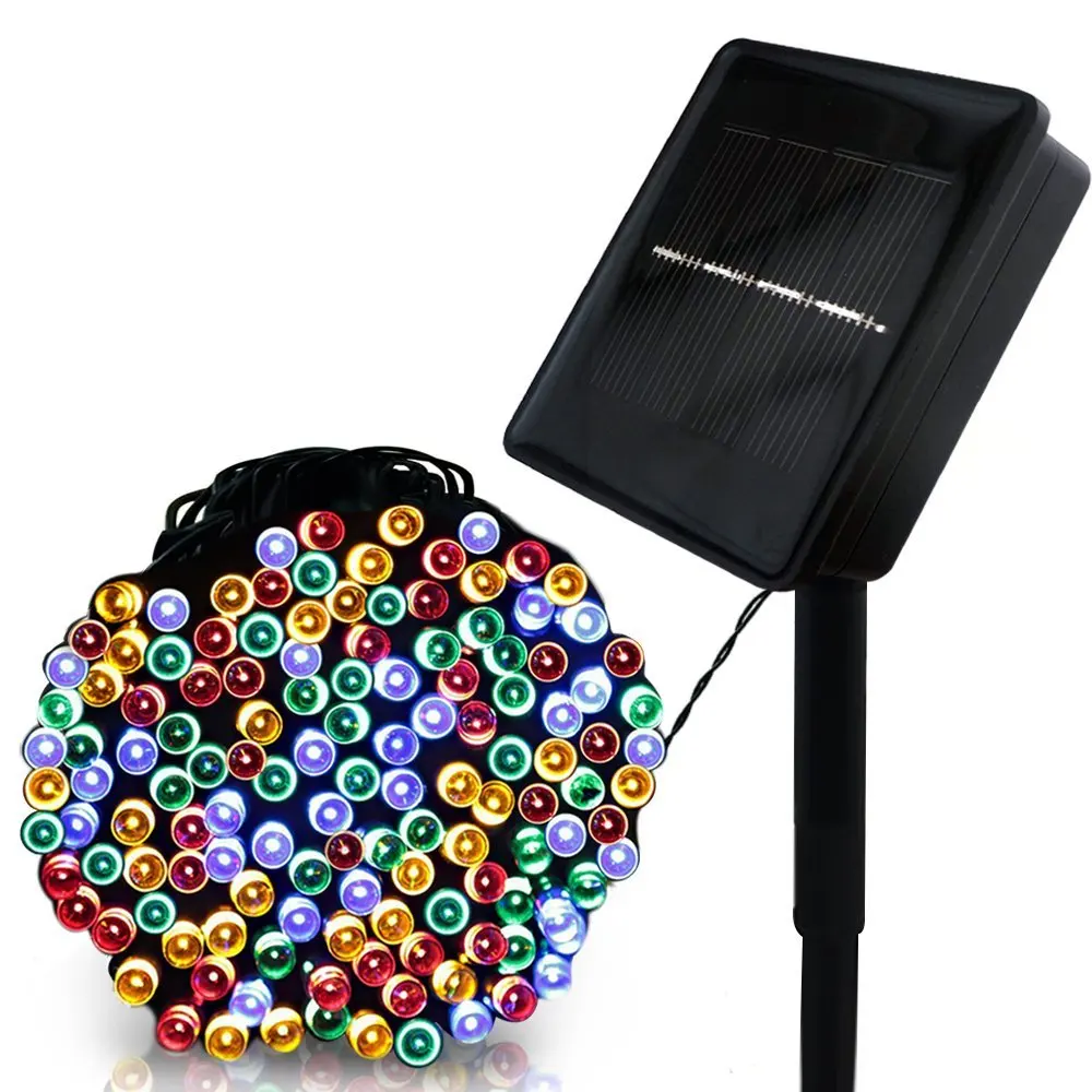 100Leds Solar Lamps Power LED String Garlands Lights Garden Christmas Holiday Outdoor Fairy Waterproof | Освещение
