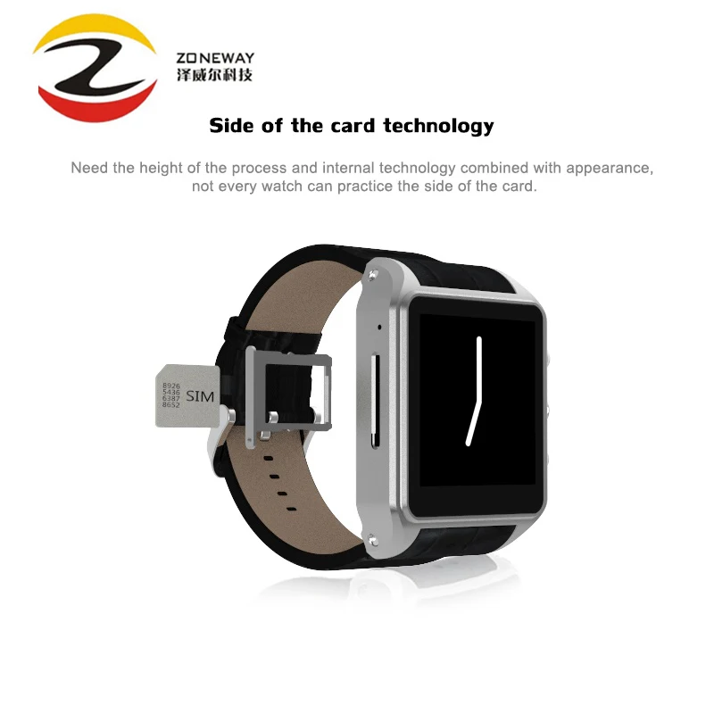 Новый zonway x01 плюс 1.54 дюймов Смарт часы Android 5.1 3G Bluetooth Dual Core 1 ГБ Оперативная память 8