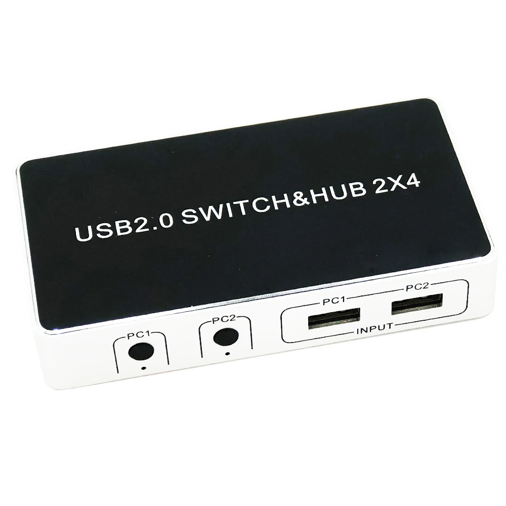 USB KVM-переключатель USB-переключатель 2 порта совместное использование 4 устройств