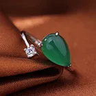 Кольца с красными деревьями из драгоценного камня зеленого цвета, кольца из настоящего серебра 925 пробы для женщин, свадебное кольцо с нефритом регулируемого размера