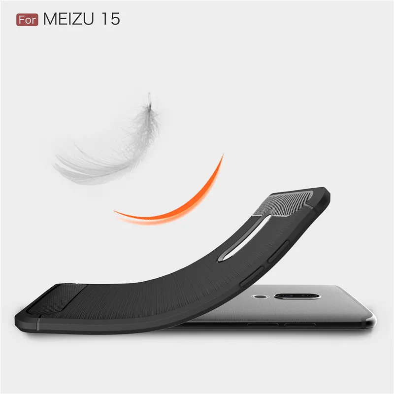Для Meizu 15 чехол противоударный Мягкий ТПУ силиконовый Матовый Бампер для