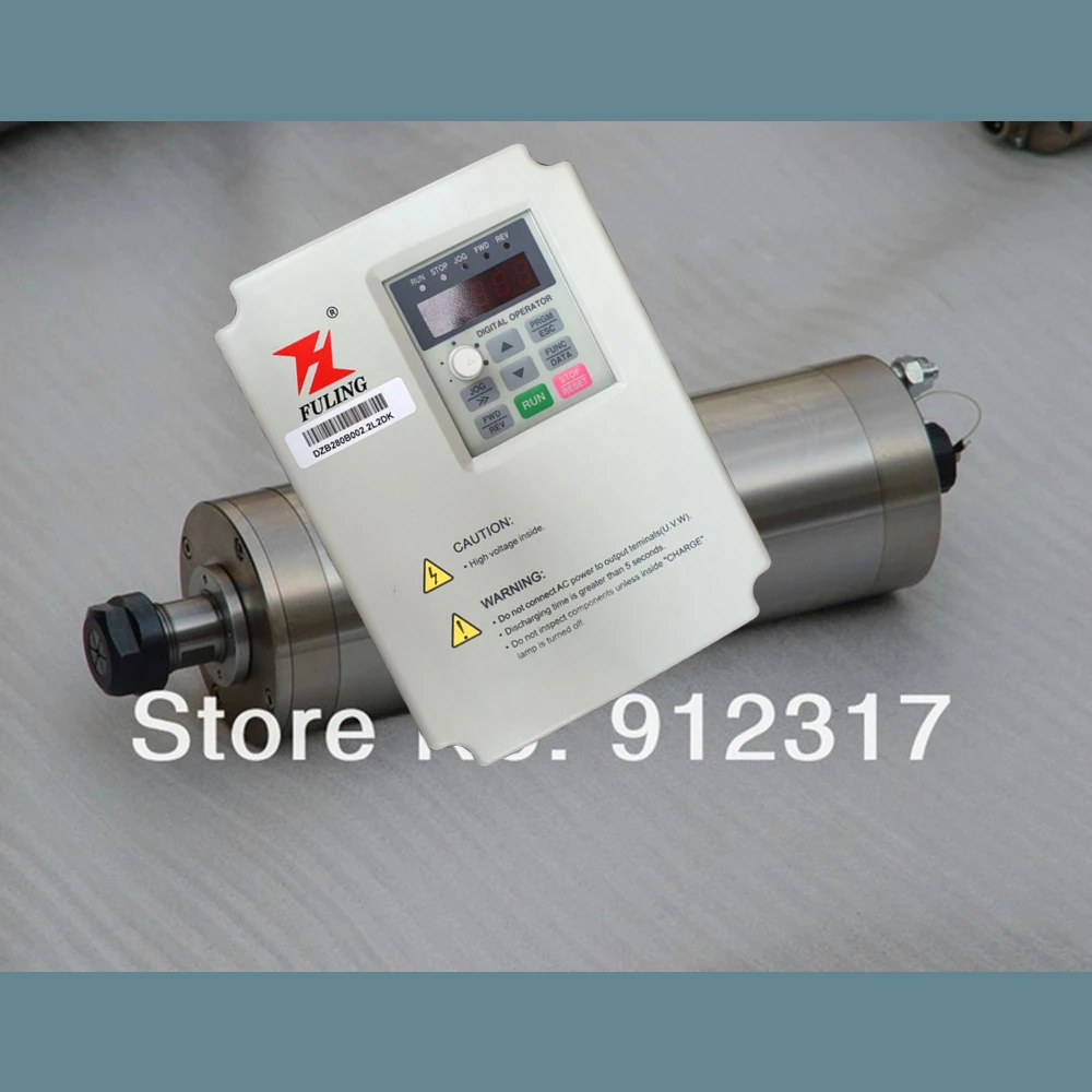 2.2kw ER20 D100mm AC220V с водяным охлаждением шпиндель двигателя и DZB280B002.2L2DK VFD инвертор |