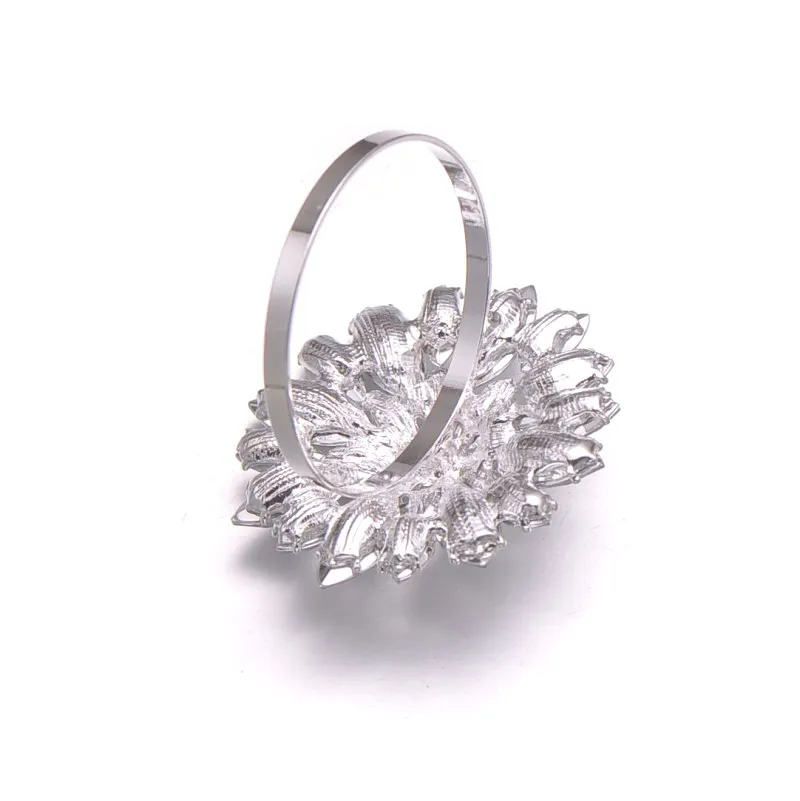 (L0429 ring) 50 шт./лот размер лица: 46 мм кольца для салфеток со стразами украшения