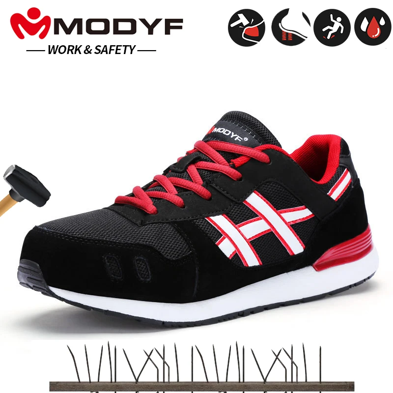 Modyf/мужские модные рабочие ботинки со стальным носком Рабочая обувь защитная