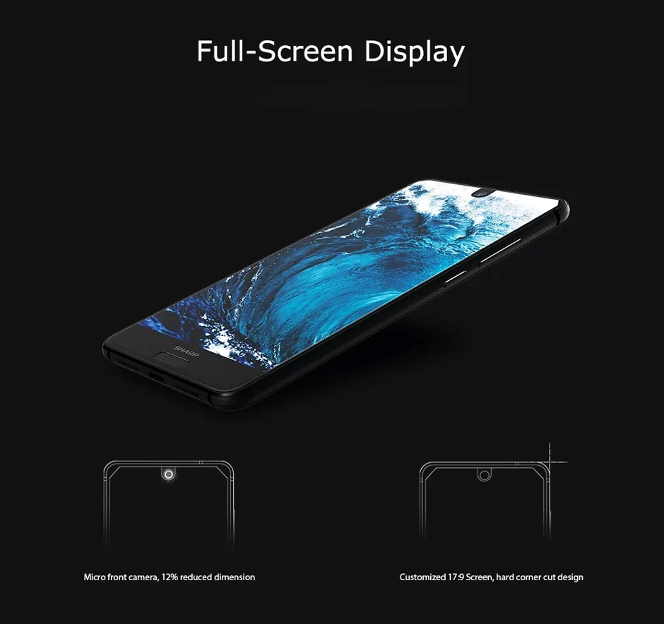 Мобильный телефон SHARP AQUOS C10 S2 с глобальной версией, 4 Гб+ 64 ГБ, Восьмиядерный процессор Snapdragon 630, 5,5 дюймов, Face ID, NFC, 2700 МП, 8,0 мА/ч, ОС Android