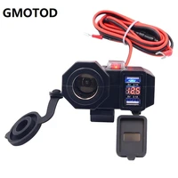 motorcycle mobile phone charger voltmeter waterproof cigarette lighter holder dual usb 4 2a universal refitting parts